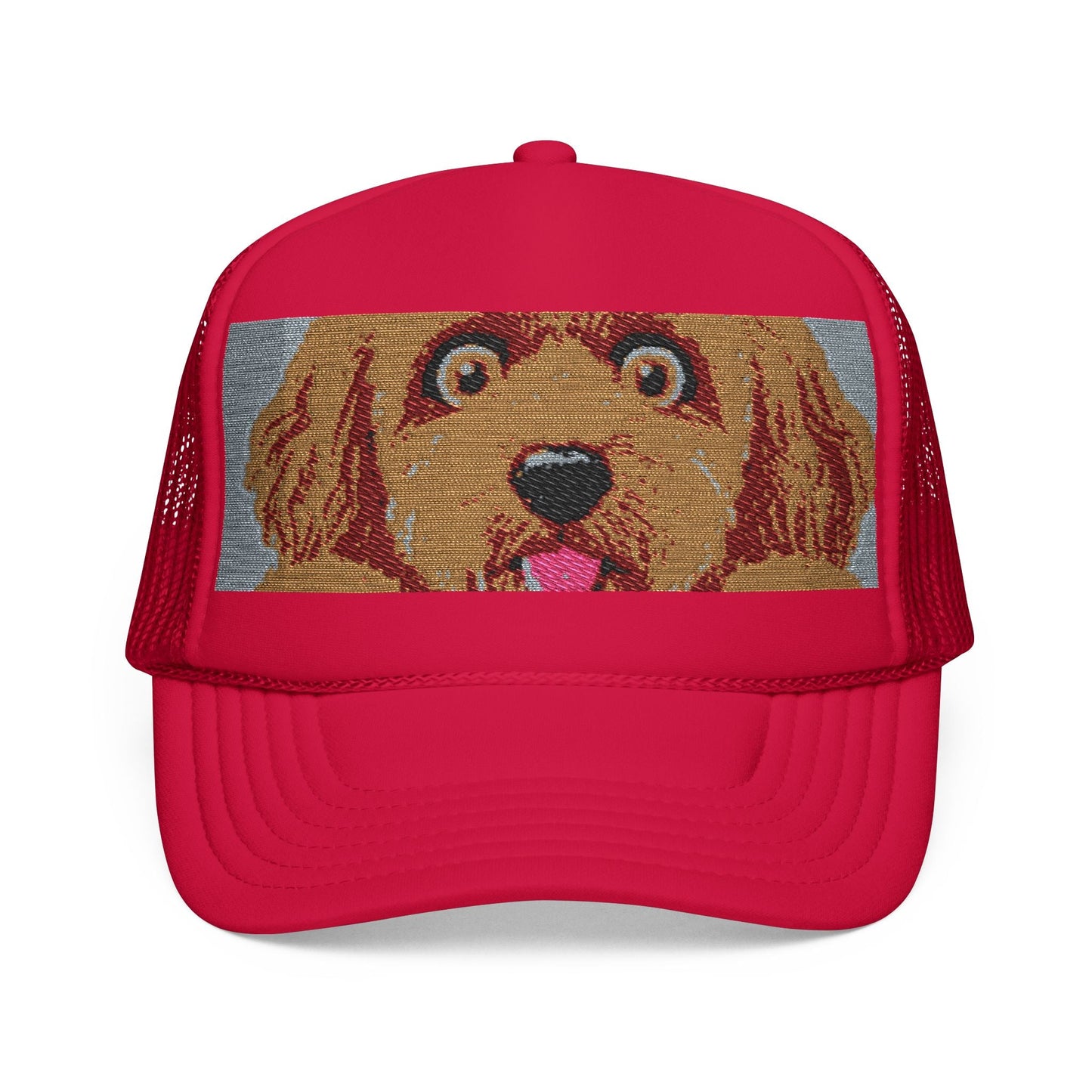 Meme Dog Embroidered Trucker Hat — 'Embrace the Fur'