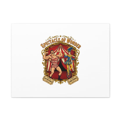 Spectacle of Wonder Circus Art Print, Canvas | Vintage Carnival Design
