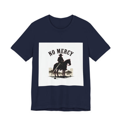 No Mercy Cowboy Skull Tee | Western-Gothic, desert noir design