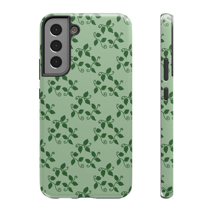 Pothos Pattern Phone Case – Dual Layer Protective Cover