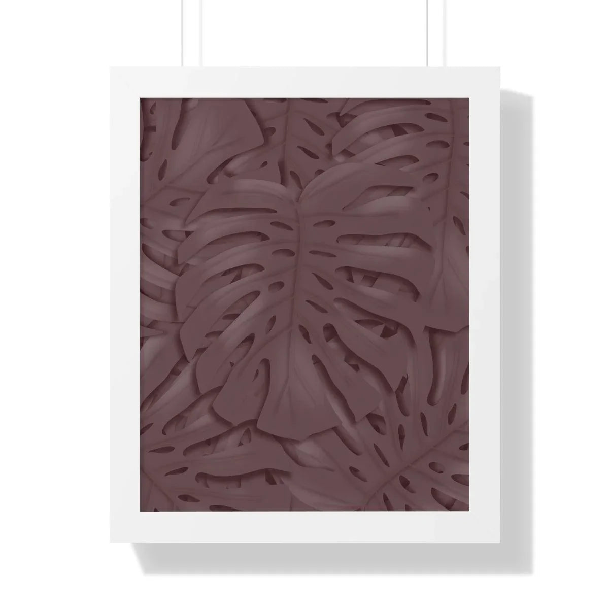 Merlot Monstera Framed Print – Botanical Wall Art