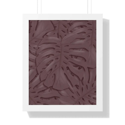 Merlot Monstera Framed Print – Botanical Wall Art