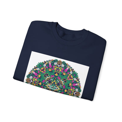 Psychedelic Botanical Mandala Crewneck | Festival Art Sweatshirt