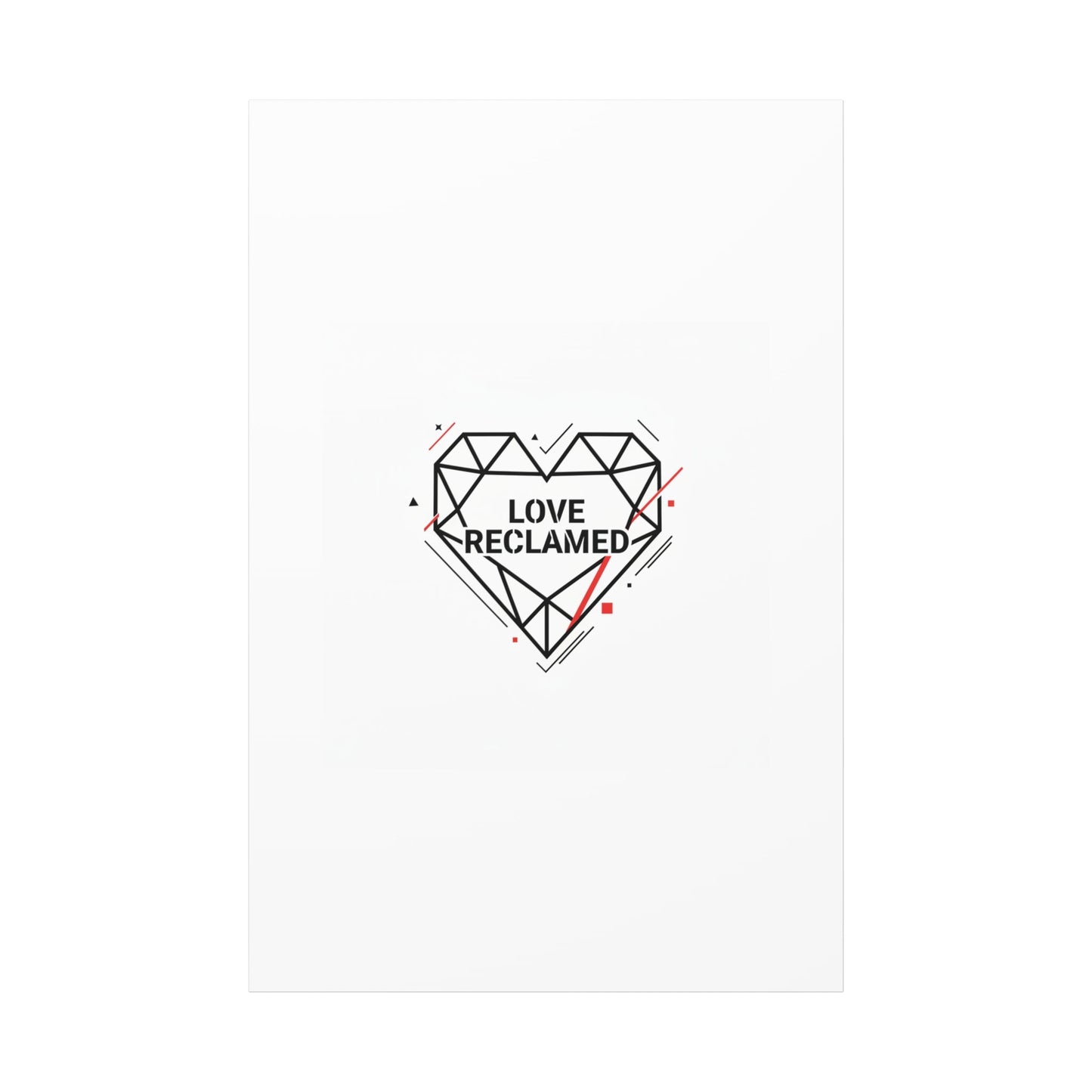 Love Reclaimed Canvas | modern heart design, minimalist love icon