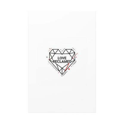 Love Reclaimed Canvas | modern heart design, minimalist love icon