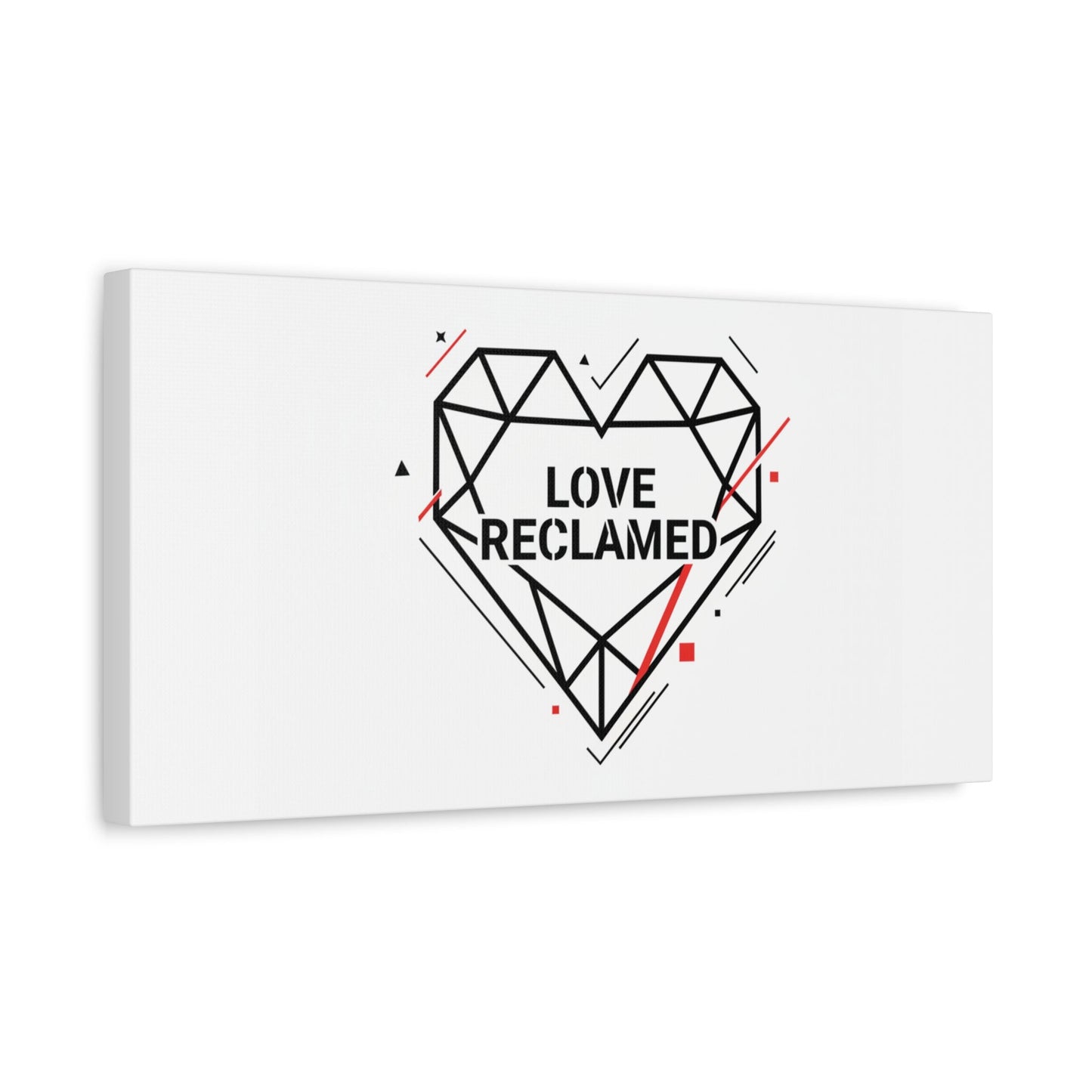 Love Reclaimed Canvas | modern heart design, minimalist love icon