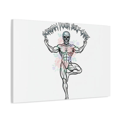Scream Your Self-Care Canvas | Heavy Metal Wellness, Gothic Wellness Quote