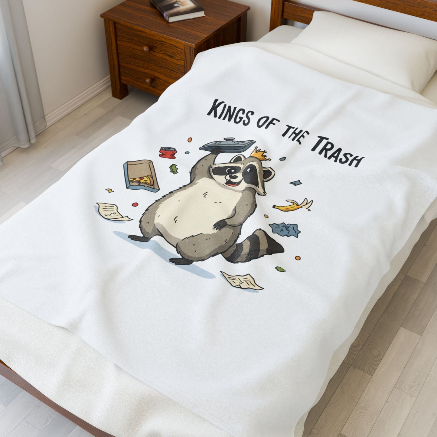 Kings of the Trash Raccoon Blanket | trash panda, raccoon doodle