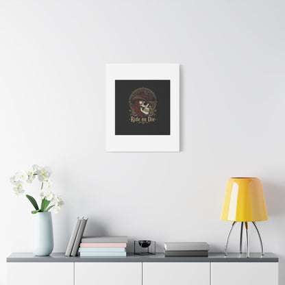 Ride or Die Skull Canvas | Western Skull Art, Gothic Americana