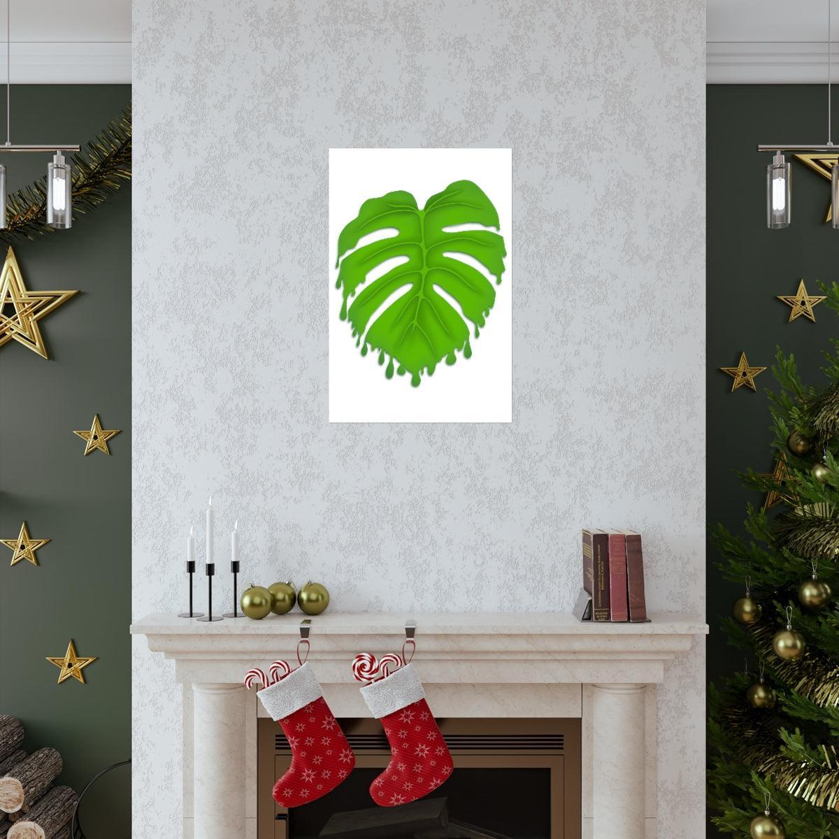 Melting Monstera Botanical Print – Unframed Wall Art