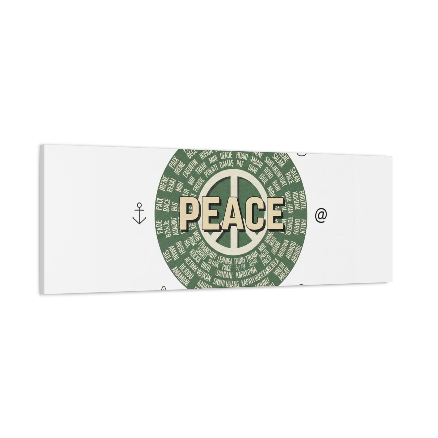 Peace doodle canvas | hand drawn sketch aesthetic, handwritten message