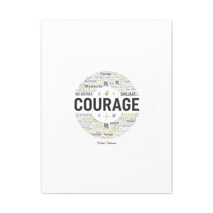 Courage Word Cloud Canvas | Fresh-Start Minimalism art print