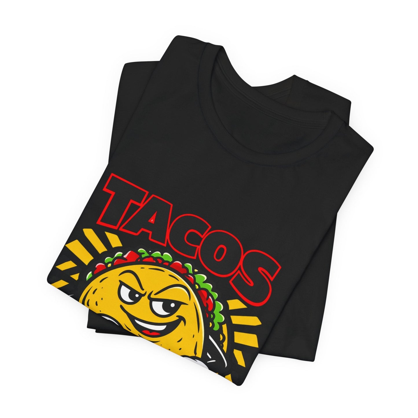 TACOS NOT TARIFFS Tee | taco pun, protest typography