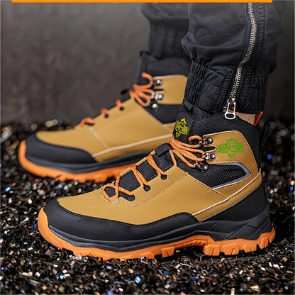 Steel Toes Work Shoes for Men Premium Microfiber Water Resistant Slip Resistant Industrial Safety Steel Toe Work Boots