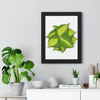 Philodendron Brasil Framed Print – Botanical Wall Art