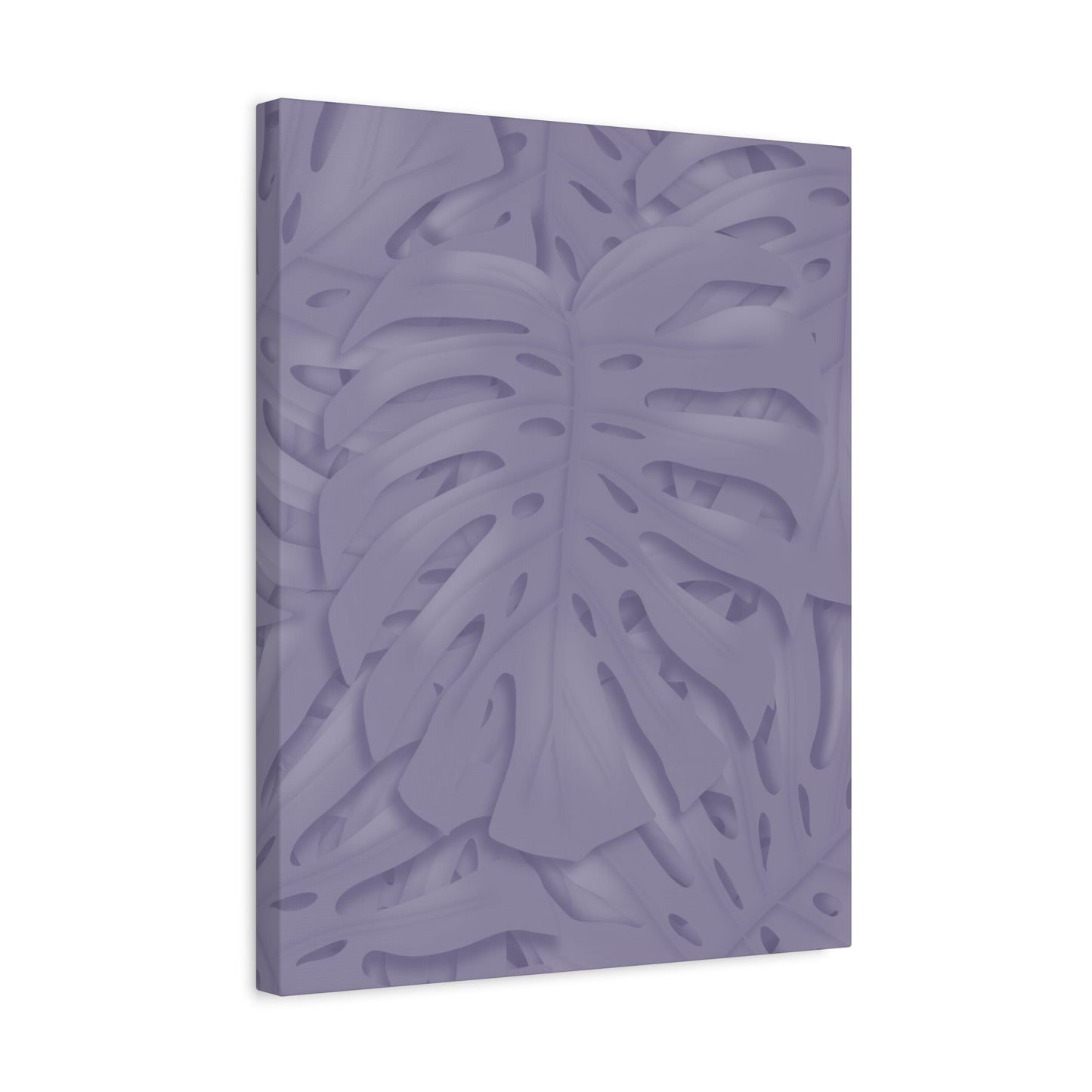 Violet Monstera Canvas Print – Botanical Wall Art