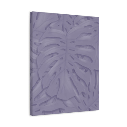 Violet Monstera Canvas Print – Botanical Wall Art