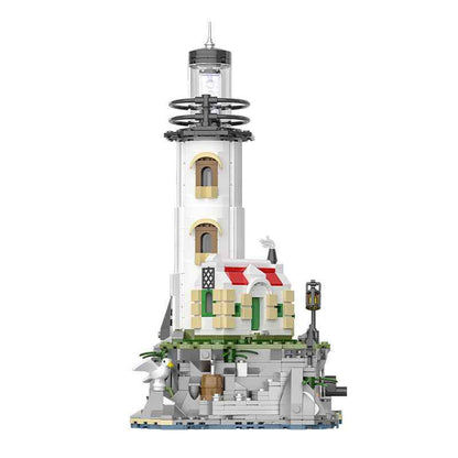 Children's Luminous Lighthouse Building Degree Assembled Building Block Toys