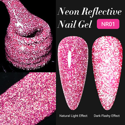 Nail Art Fluorescent Crushed Diamond Gel Polish