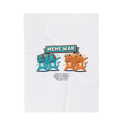 Meme War: Six vs. Seven Plush Blanket