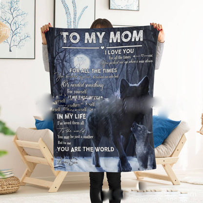 Flannel Lambswool Printed Blanket Envelope Blanket