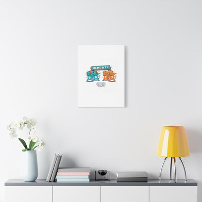 Meme War: Six vs. Seven Canvas Wall Art