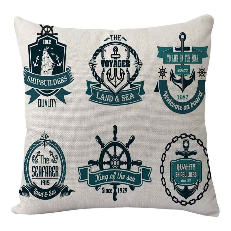 New Lighthouse Anchor Digital Printing Linen Pillowcase