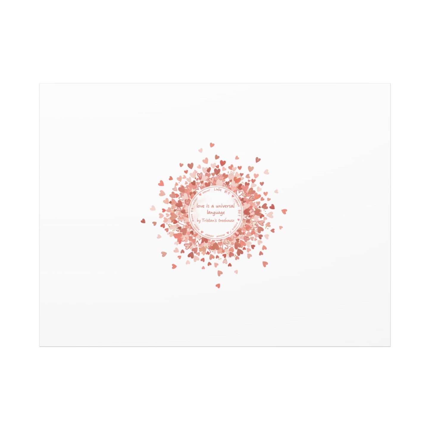 Tiny Heart Confetti Canvas | Matte Stretched Wall Art
