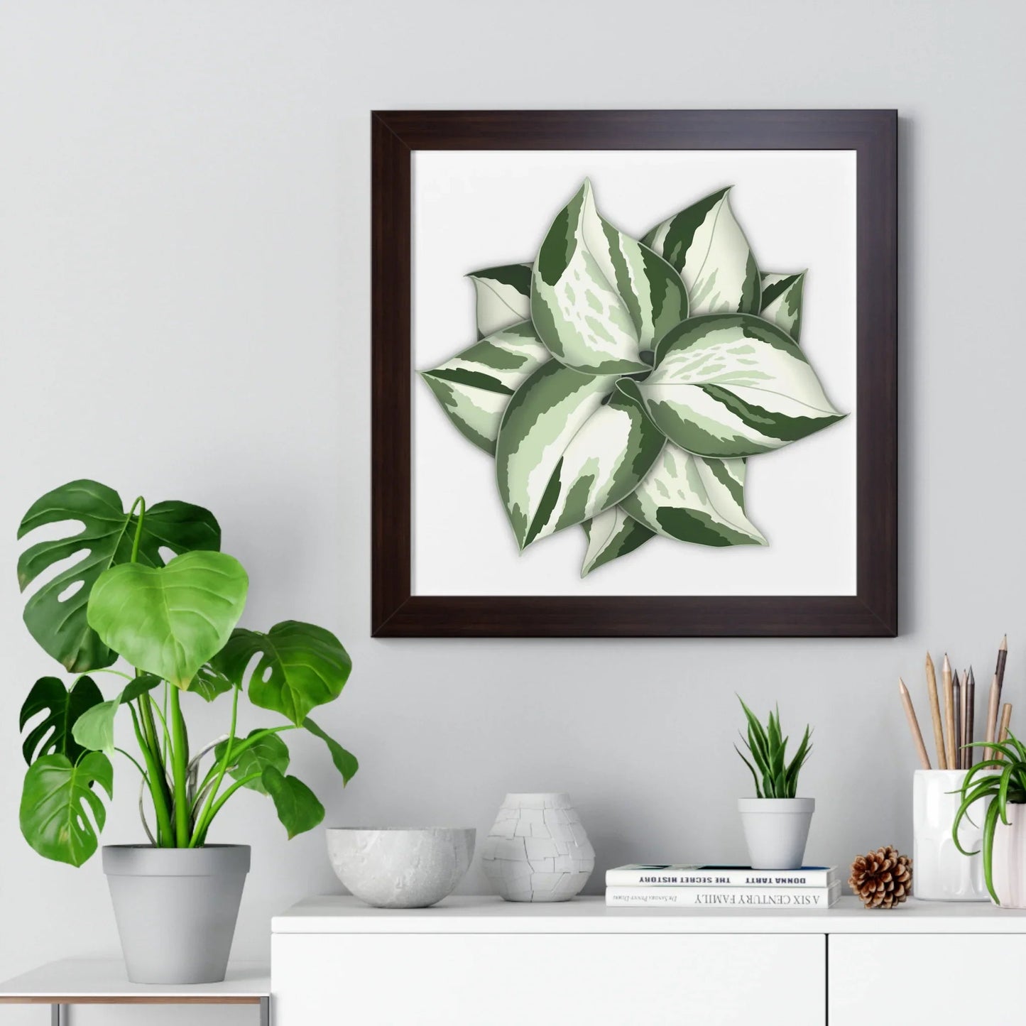Manjula Pothos Framed Print – Botanical Wall Art
