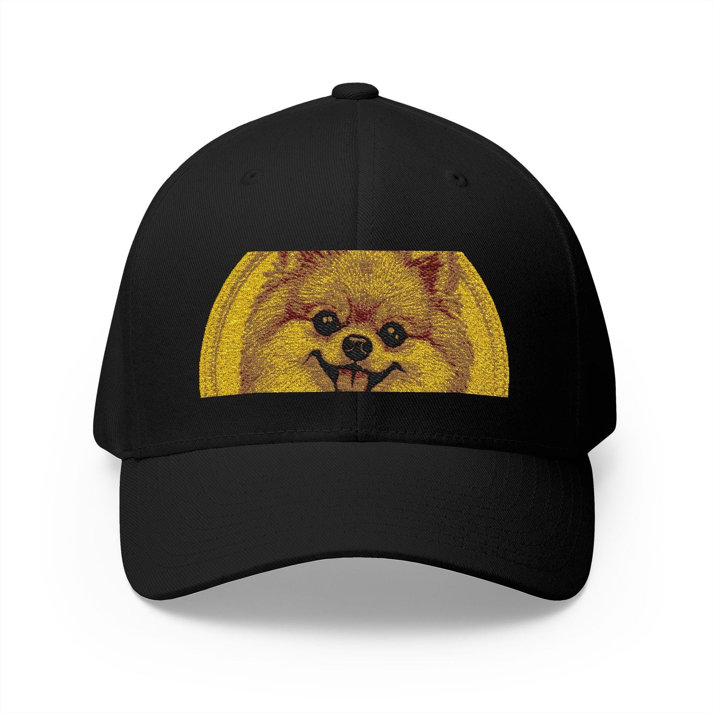 Embroidered Funny Pomeranian Dog Cap – Cute Dog Face Baseball Hat