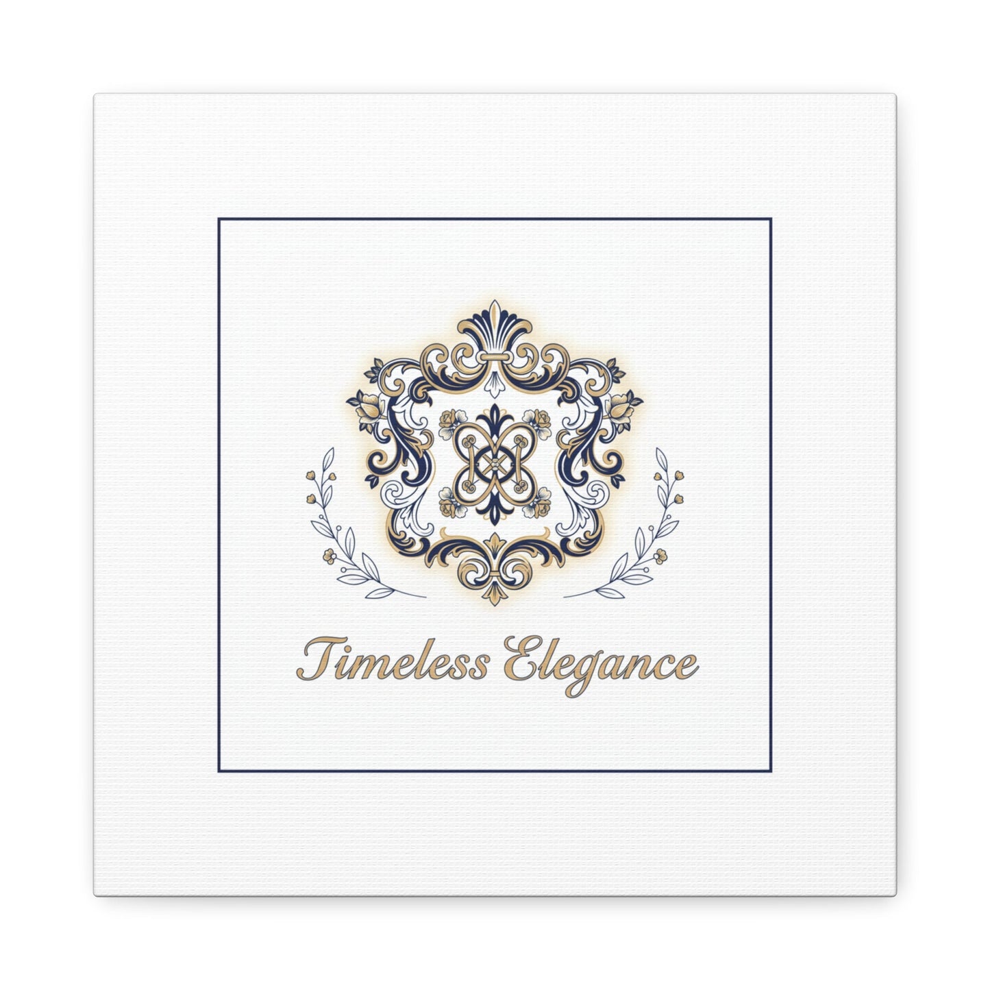 Ornate Brooch Emblem Canvas | Vintage Formalwear Accents, Baroque Print