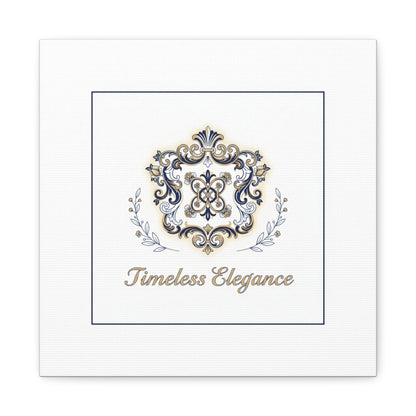 Ornate Brooch Emblem Canvas | Vintage Formalwear Accents, Baroque Print
