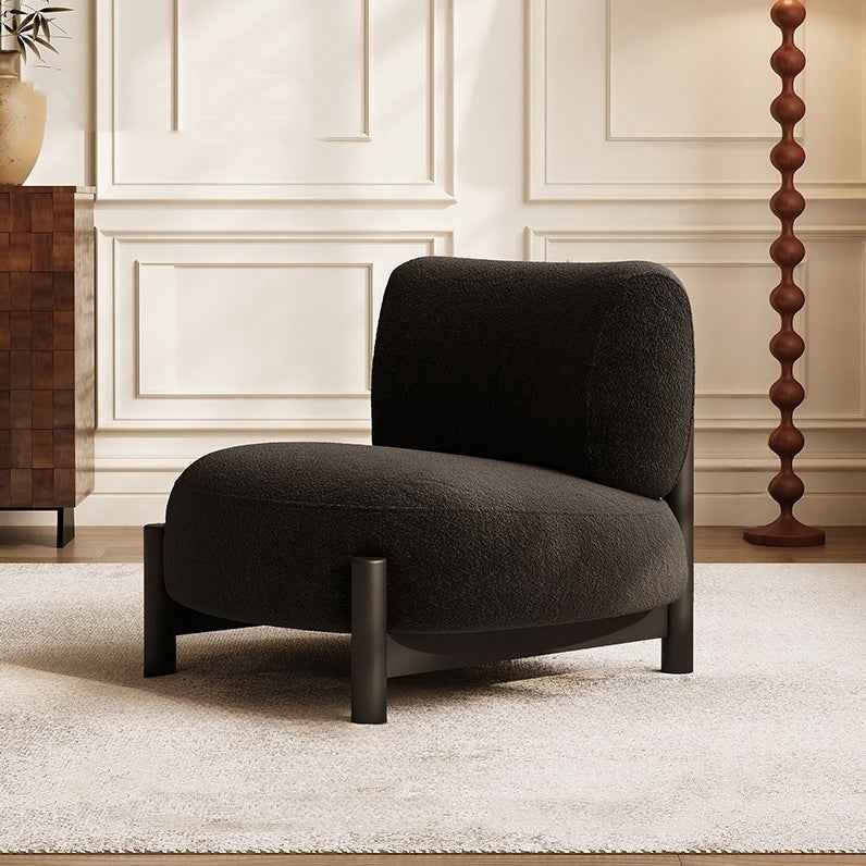 Living Room Single Sofa Fabric Lambswool Leisure Chair