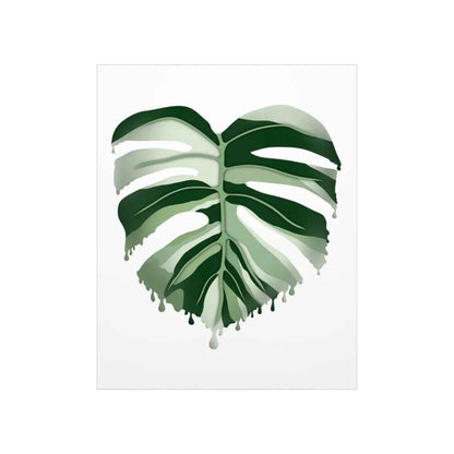 Melting Monstera Albo Botanical Print – Unframed Wall Art