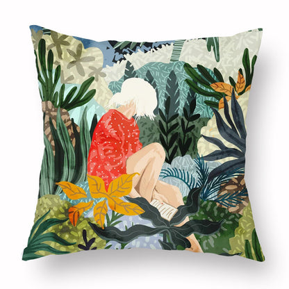Home Fashion Simple Personality Printed Pillowcase