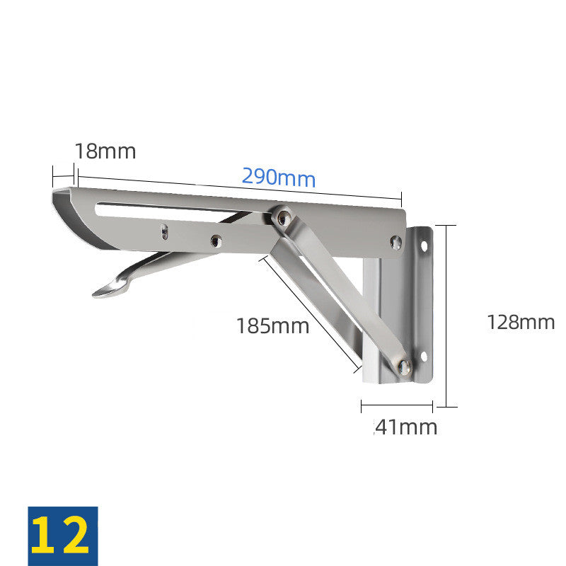 Stainless Steel K-shaped Folding Triangle Bracket Wall Shelf Shelf Support Frame