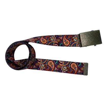 1.5" Purple Paisley Belt