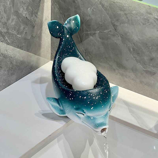 Dolphin Drain Soap Box Ceramic Household Punch-free Toilet