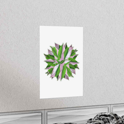 Syngonium Tricolor Pattern Botanical Print – Unframed Wall Art