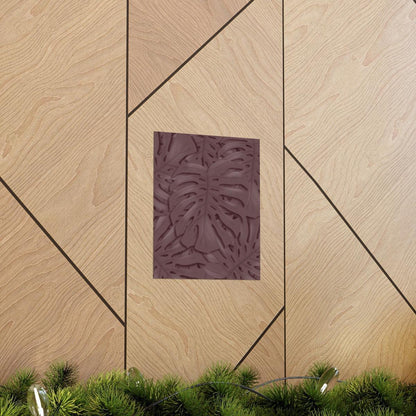 Merlot Monstera Botanical Print – Unframed Wall Art