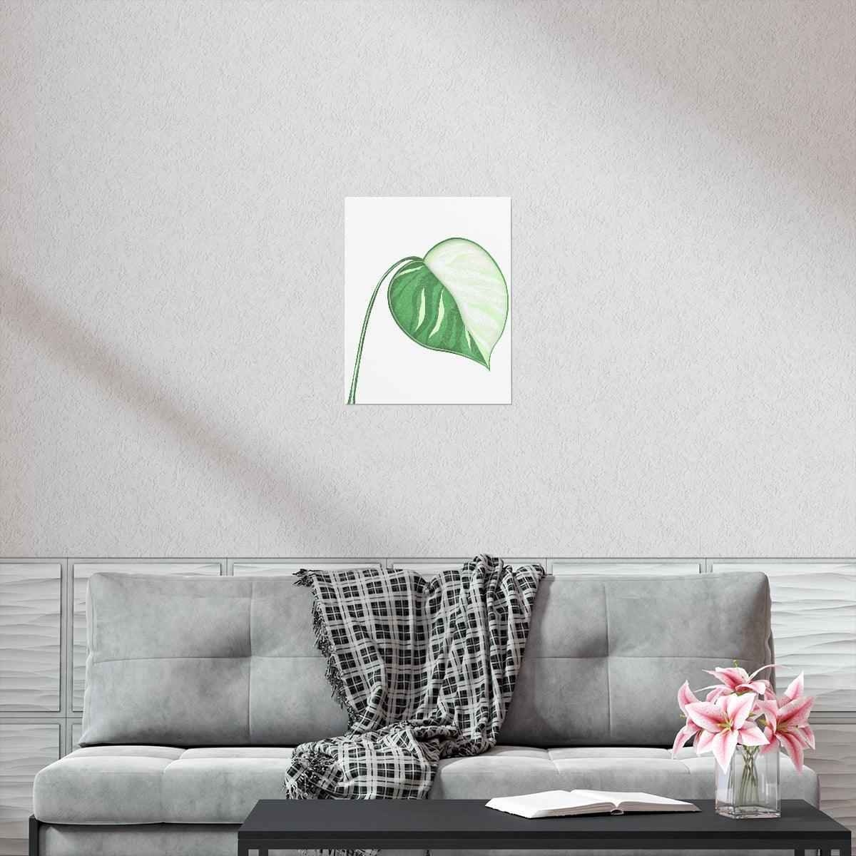 Monstera Albo Botanical Print – Unframed Wall Art