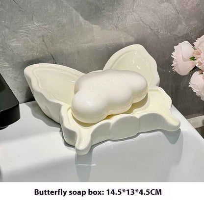 Dolphin Drain Soap Box Ceramic Household Punch-free Toilet