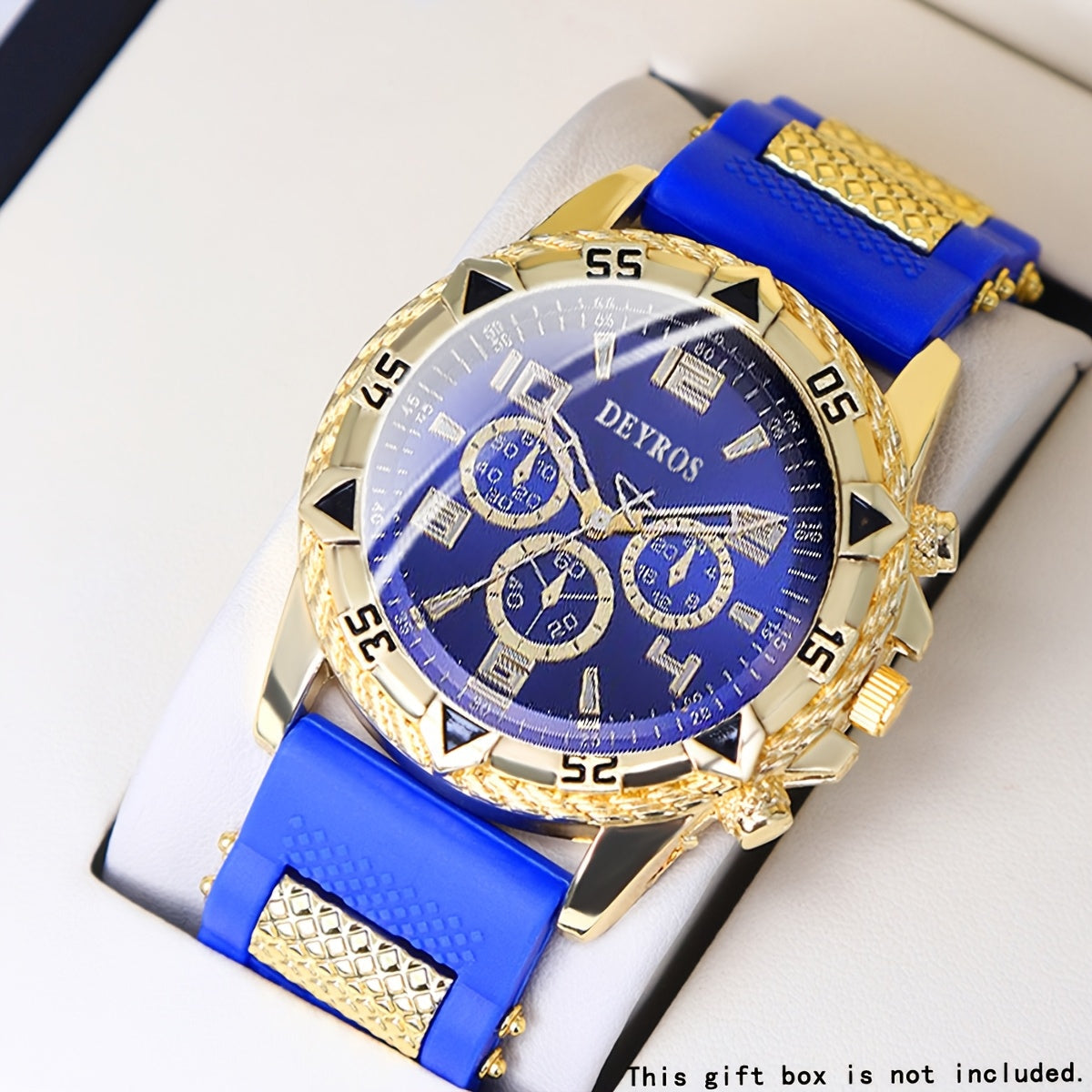 2pcs Men'S Luxury Watches | Golden/Tone Dial, Quartz Movement, Non-water Resistant, Zinc Alloy Case, Silica Gel Strap - Ideal for Business, Sports, Everyday Use | Perfect Gift for Dad, Husband, Boyfriend on Birthday, Father'S