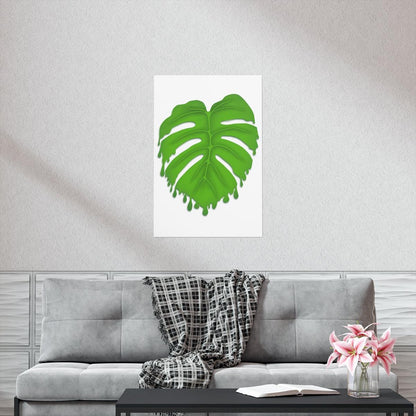Melting Monstera Botanical Print – Unframed Wall Art
