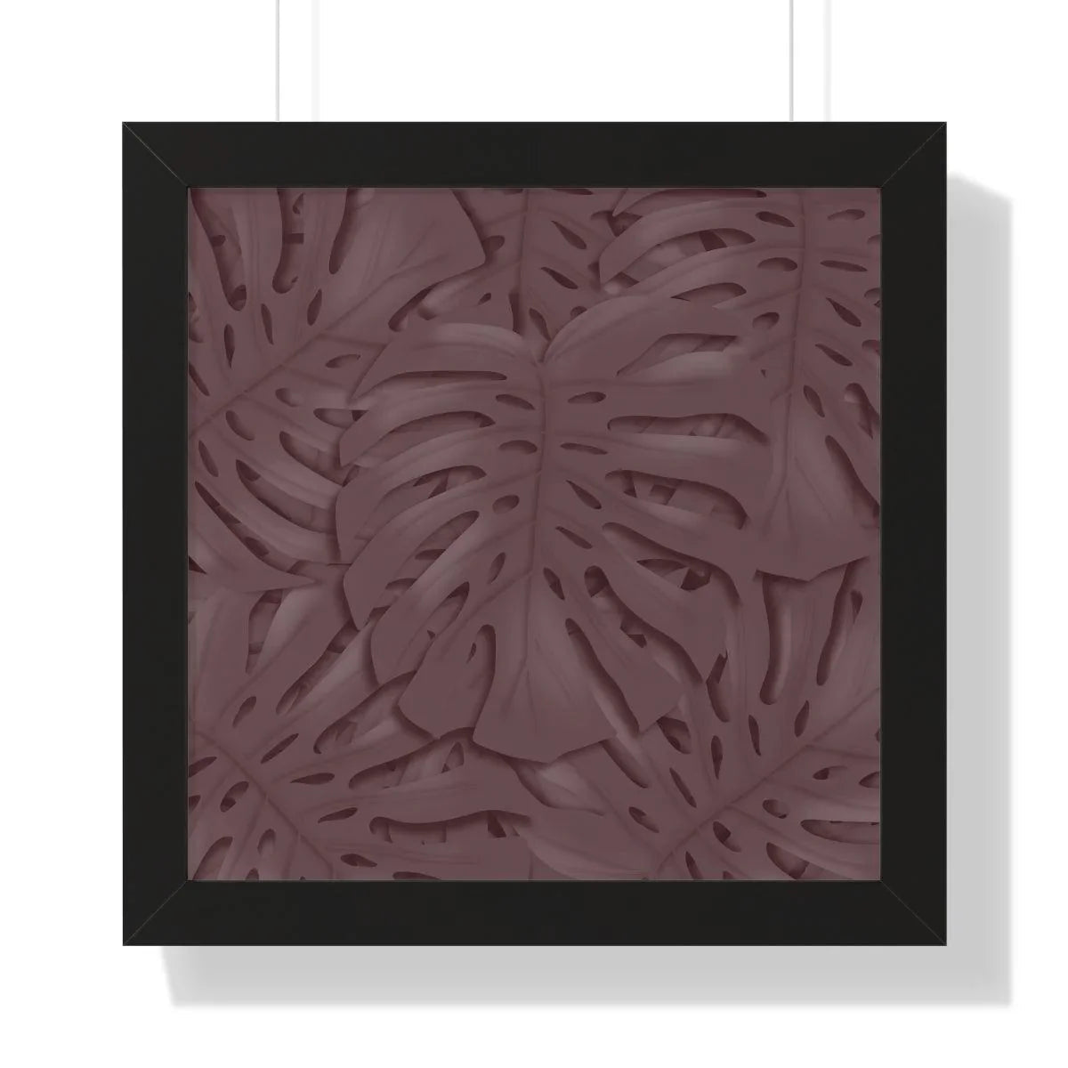 Merlot Monstera Framed Print – Botanical Wall Art
