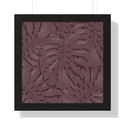 Merlot Monstera Framed Print – Botanical Wall Art