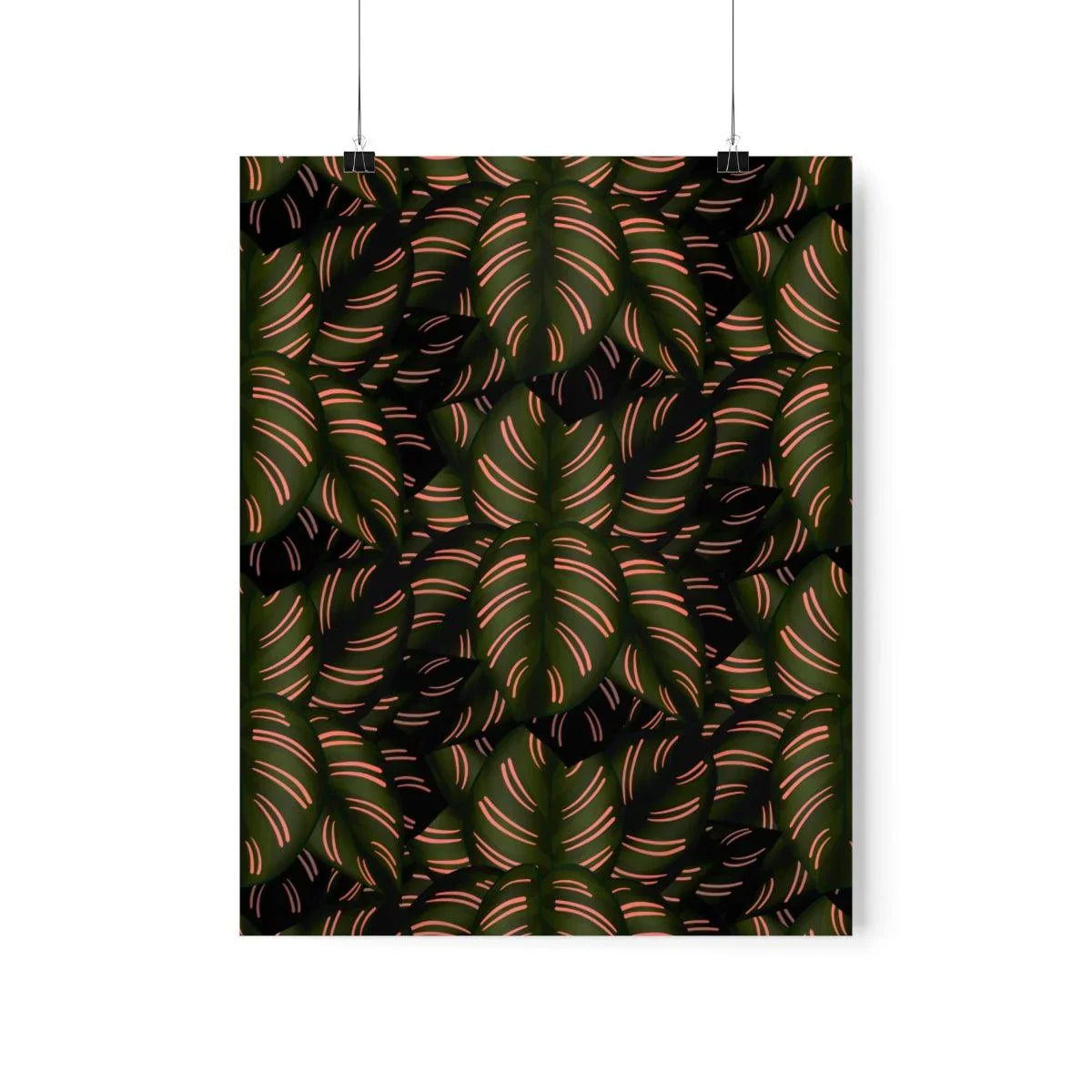 Calathea Pinstripe Botanical Print – Unframed Wall Art