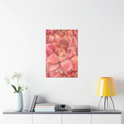 Graptosedum California Sunset Succulent Pattern Botanical Print – Unframed Wall Art
