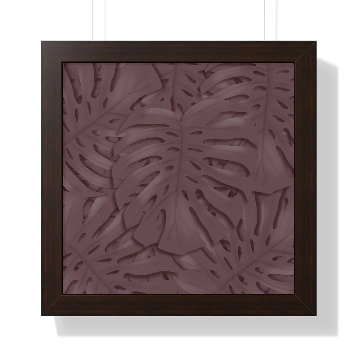 Merlot Monstera Framed Print – Botanical Wall Art