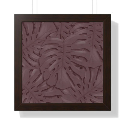 Merlot Monstera Framed Print – Botanical Wall Art